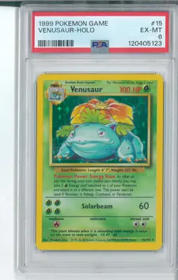 PSA 6 Venusaur (120405123) - 15/102 - Base Set Graded Pokemon - Image 1