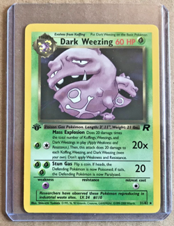 Pokemon Team Rocket 1st Ed Dark Weezing 31/82 Star Rare NMM Unplayed WOTC 2000 - Image 2