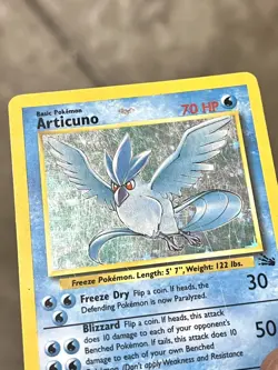 Pokemon TCG Articuno 2/62 Fossil Unlimited Holo Rare - Damaged - PSA 1 Contender - Image 3