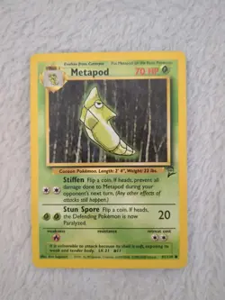Pokemon TCG Metapod Base Set 2 81/130 Regular LP. - Image 1