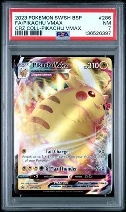Pokemon 2023 Pikachu VMAX SWSH #286 PSA 7 - Image 1