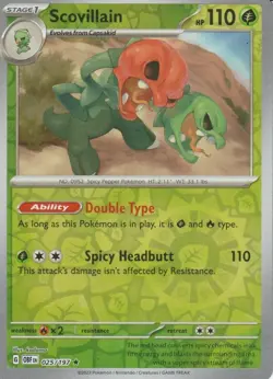 POKEMON - SCOVILLAIN - 025/197 - OBSIDIAN FLAMES - REVERSE HOLO - Image 1