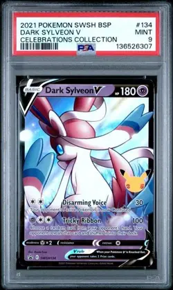 PSA 9 Dark Sylveon V 134 Celebrations Collection Swsh Black Star Promo Pokemon - Image 1