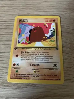 DIGLETT - 52/82 - 1st Edition Team Rocket - Common - Pokemon - NM - Image 1