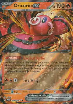 POKEMON - ORICORIO EX - 018/094 - PHANTASMAL FLAMES - EX - NM - Image 1