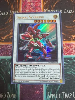 Yu-Gi-Oh! TCG Signal Warrior DUPO-EN006 Ultra Rare 1st Edition Near Mint - Image 1