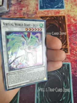 Yu-Gi-Oh! TCG Virtual World Beast - Jiujiu PHRA-EN097 Super Rare 1st Edition MP - Image 3