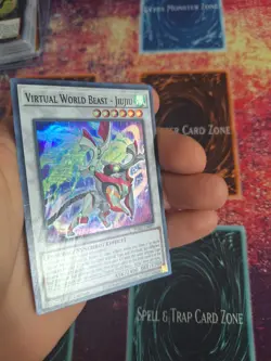 Yu-Gi-Oh! TCG Virtual World Beast - Jiujiu PHRA-EN097 Super Rare 1st Edition MP - Image 4