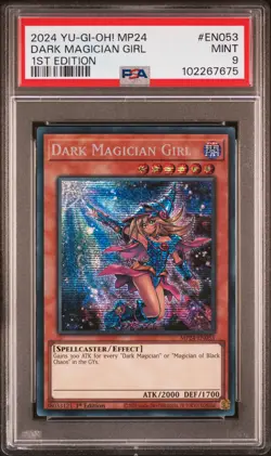 2024 YU-GI-OH! MP24-25TH ANV TIN: DUELING MIRRORS DARK MAGICIAN GIRL PSA 9 - Image 1