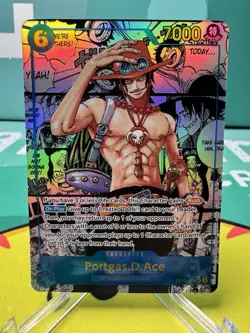 One Piece CCG English Portgas.D.Ace Secret Rare Manga OP13-119 SSP - Image 1
