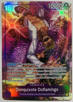 Donquixote Doflamingo (Alt Art) OP14-069 THE AZURE SEA'S SEVEN English - Image 1