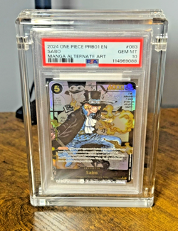 2024 ONE PIECE PRB01 OP04-083 SABO MANGA ALT ART English PSA 10 GEM MINT - Image 1