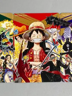One Piece NatsuComi Double Sticker - Set of 3 - Luffy Nami Robin Zoro Yamato - Image 3