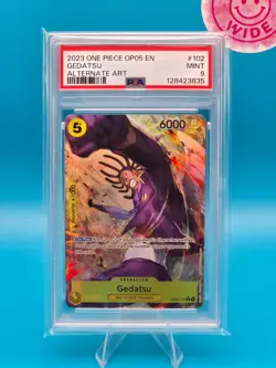 PSA 9 - 2023 ONE PIECE OP05-AWAKENING OF THE NEW ERA 102 GEDATSU ALTERNATE ART - Image 1