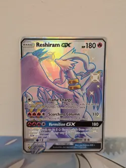 Pokemon TCG Reshiram GX SV51/SV94 Sun & Moon Hidden Fates Card NM Condition - Image 1
