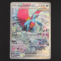Pokemon TCG Card Roaring Moon ex 251/182 Sv04 Paradox Rift SIR - NM - Image 1