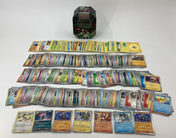 Pokemon Trading Card Game Ex Tin Meowscarada with Appx 400 Cards & Holos - Image 1