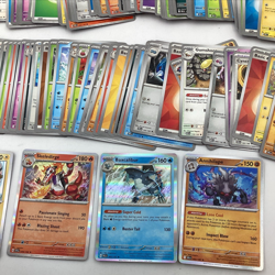 Pokemon Trading Card Game Ex Tin Meowscarada with Appx 400 Cards & Holos - Image 5