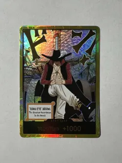 DON!! Card (Dracule Mihawk) (Gold) The Azure Sea's Seven Foil - Image 1