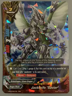 FUTURE CARD BUDDYFIGHT JACKKNIFE "SAVIOR" (DRAGON WORLD) EB02/0001EN RRR - Image 1