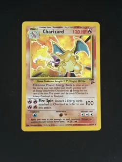 Pokemon TCG Charizard Base Set 2 Holo Unlimited Rare Card 4/130 MP Condition - Image 1