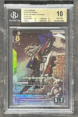 2025 Gundam Card Game GD01-024 LR+ Wing Gundam Zero BGS 10 - Image 1