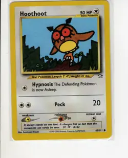 NEO GENESIS SET HOOTHOOT POKEMON CARD 60/111 EX/NM - Image 1