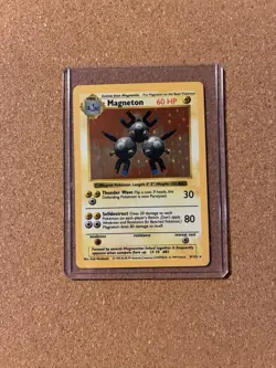 Pokemon TCG Magneton Base Set Holo Unlimited Rare Card 9/102 WOTC - Image 1