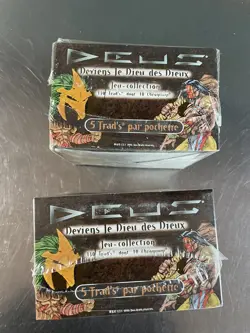 LOT 2 DISPLAY DEUS 100 BOOSTERS SCELLES JEU MYTHIQUE TRAD’S CARDS NO MTG POKEMON - Image 4