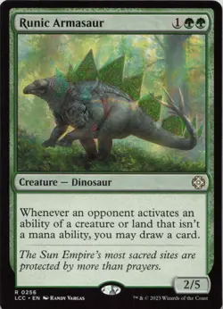 Runic Armasaur R Commander: The Lost Caverns of Ixalan 256 NM MTG - Image 1