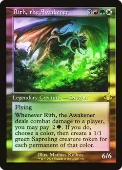 Rith, the Awakener FOIL RETRO - 366 - Rare - Dominaria Remastered DMR MTG - Image 1