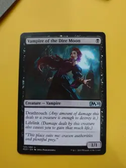 Vampire of the Dire Moon. Core Set 2020. M20. Magic the Gathering Card. - Image 1