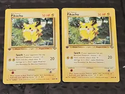 PIKACHU [2] 1st Edition 1999 Pokemon Jungle Common Card #60 - Image 1