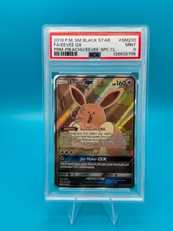 2019 POKEMON SM BLACK STAR PROMO FAT EEVEE GX #SM233 PSA 9 MINT - Image 1