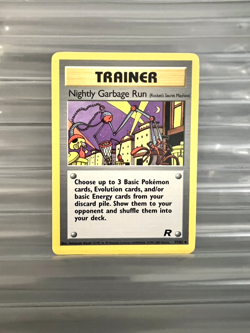 Pokemon Team Rocket TRAINER NIGHTLY GARBAGE RUN 77/82 Uncommon Unlimited Ed - Image 1