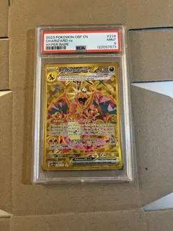 Pokemon Charizard ex 228/197 SV03 Obsidian Flames Hyper Rare Holo PSA 9 2023 - Image 1