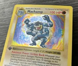 Pokemon TCG Machamp 1st Edition Shadowless Base Set Holo 8/102 - Image 2