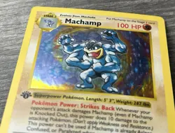 Pokemon TCG Machamp 1st Edition Shadowless Base Set Holo 8/102 - Image 4