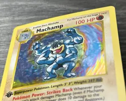 Pokemon TCG Machamp 1st Edition Shadowless Base Set Holo 8/102 - Image 5