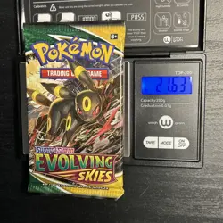 Weighed 21.63g Pokemon EVOLVING SKIES 🔥🔥 Booster Pack Factory Sealed New - Image 1