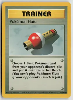 Pokemon Flute Uncommon Base Set (Shadowless) 086/102 LP - Image 1