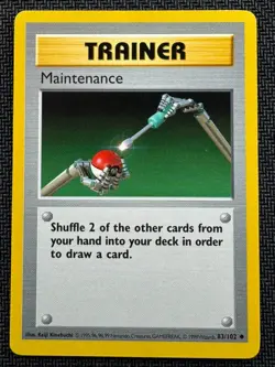 Maintenance (Shadowless) 083/102 WoTC Base Set Uncommon - Pokemon TCG - LP - Image 1