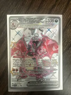 Pokemon TCG Charizard EX 074 NM Full Art Black Star Promo Paldean Fates - Image 1