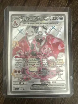 Pokemon TCG Charizard EX 074 NM Full Art Black Star Promo Paldean Fates - Image 3