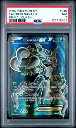 2015 Pokemon Xy Primal Clash Trevenant EX #145 Fa Primal Clash PSA 7 - Image 1