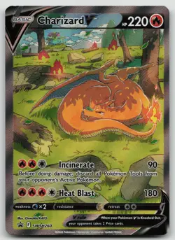 Pokemon Sword and Shield: Charizard V SWSH260 Black Star Promo Raw NM - Image 1
