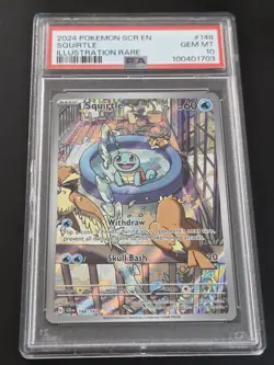 Pokemon Squirtle #148 Stellar Crown Illustration Rare PSA 10 GEM MINT - Image 1
