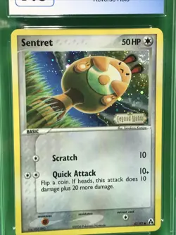 CGC Blue 9.5 (10) Gem Mint Pokemon Ex Legend Maker Sentret Rev Holo 62/92 SWIRL - Image 4