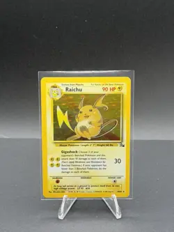 Pokemon TCG- Raichu 14/62 Holo Unlimited Fossil Set WOTC LP - Image 1