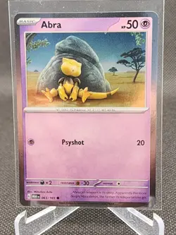 Abra - 063/165 (Cosmos Holo) - Pokemon TCG Scarlet & Violet 151 promo - Image 1